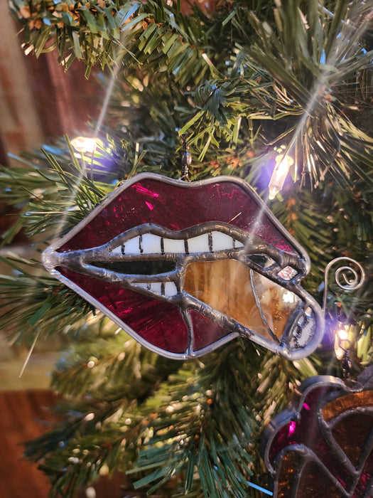 Christmas Ornament Cigar Lips