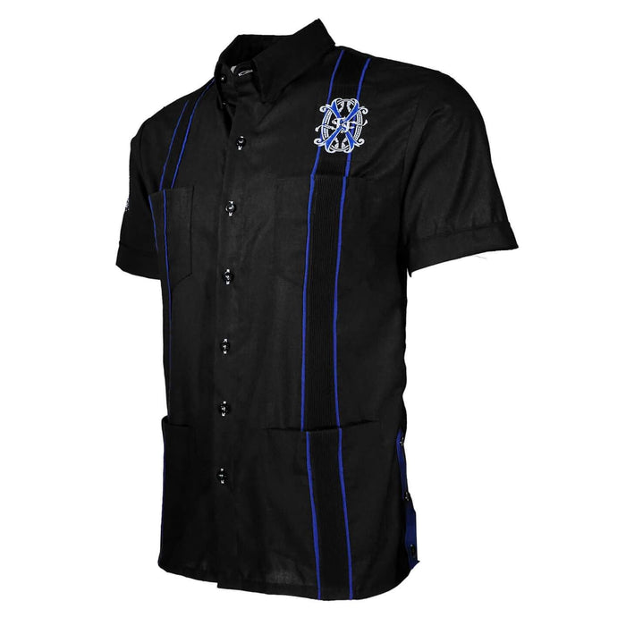 “A tribute to Law Enforcement” Blue Line / Black Grand Cathedral Cigars Guayabera